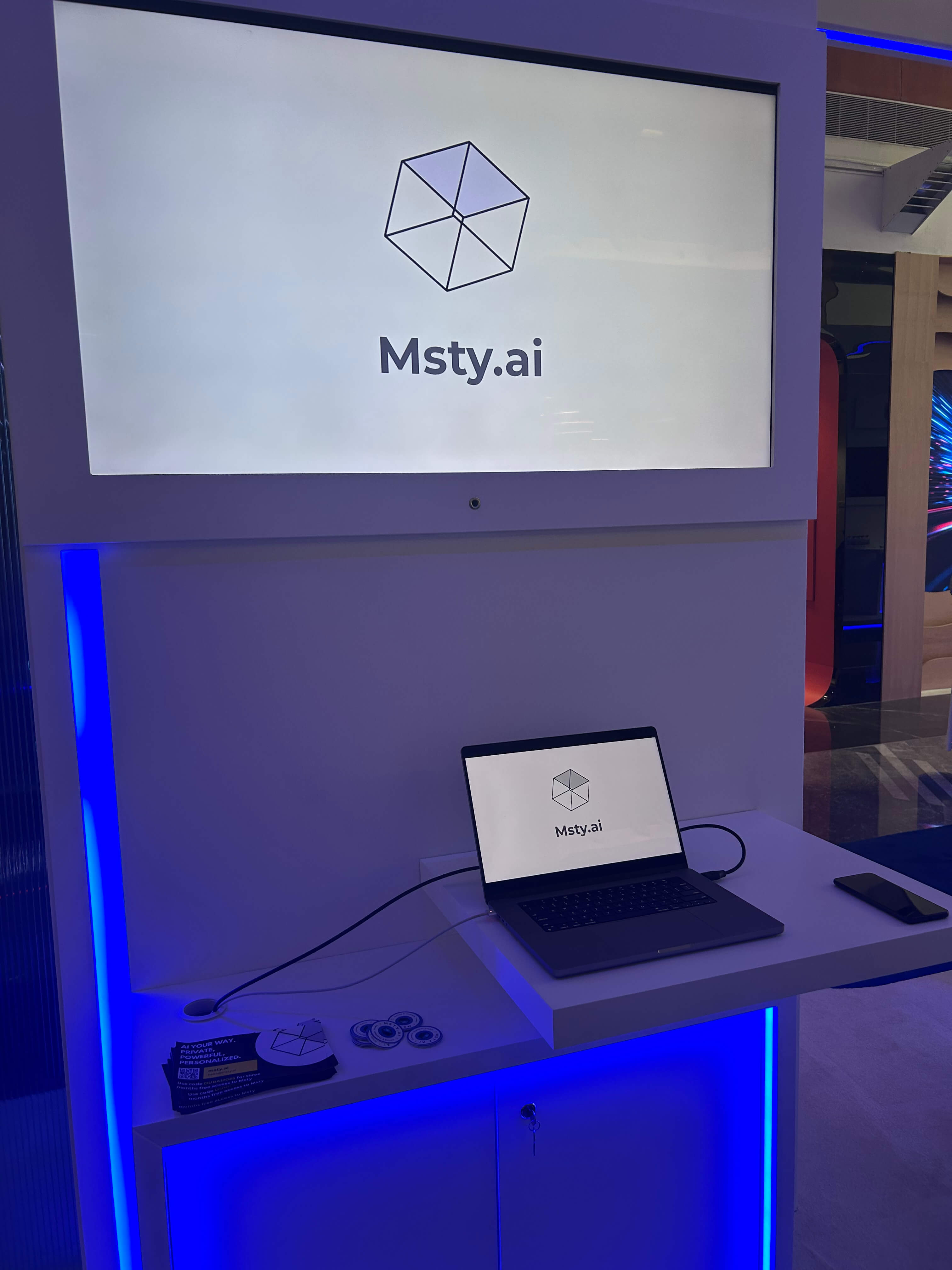 Msty booth at Dubai AI Week 2025