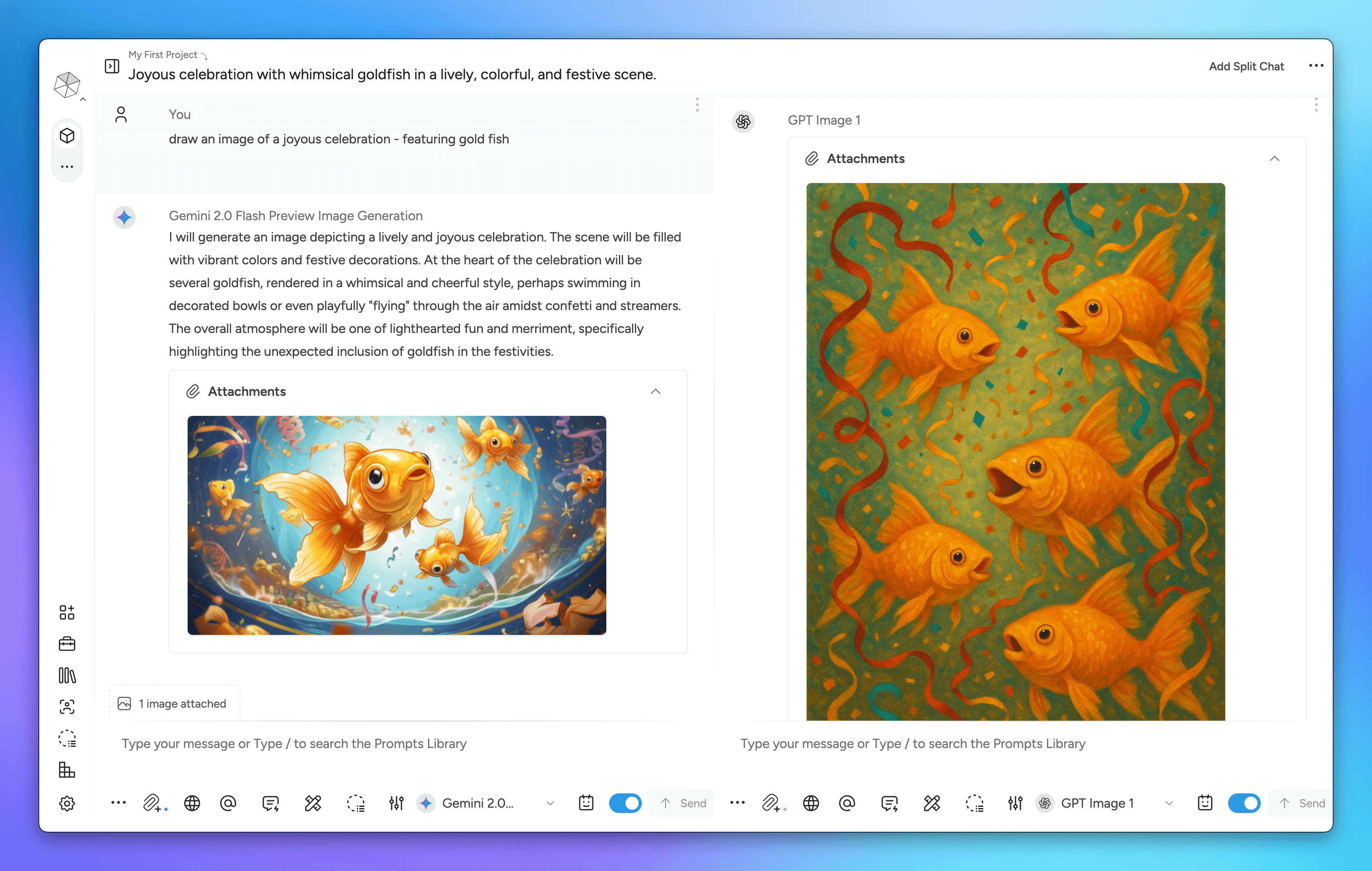 Msty Studio Desktop Image Generation Comparison