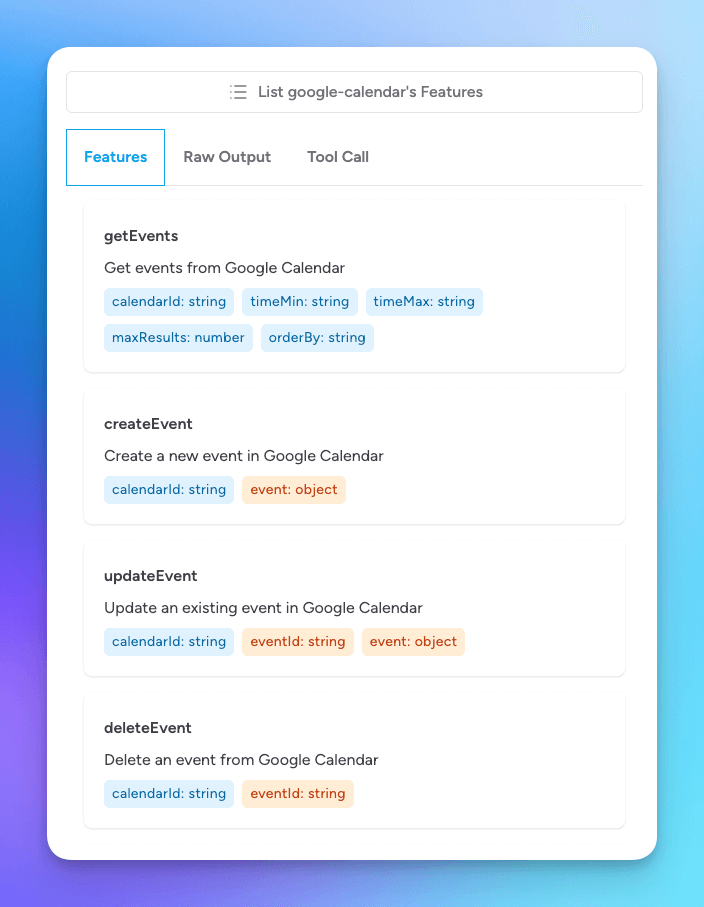 google calendar features