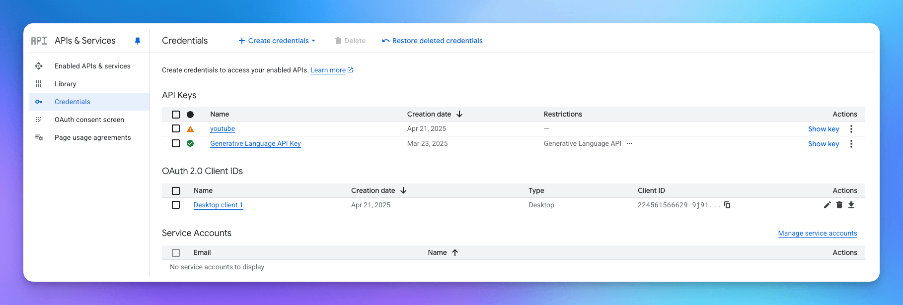 google cloud project