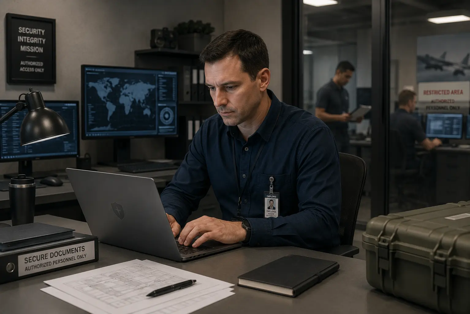 An operations team working in a controlled technical environment