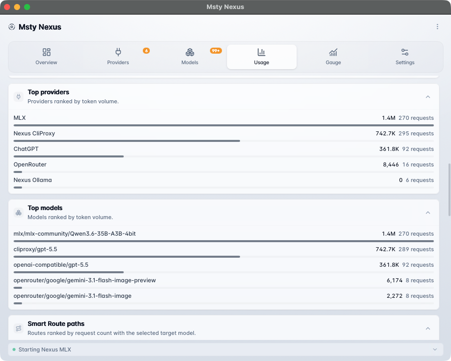 Msty Nexus application interface